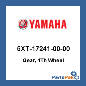 Yamaha 5XT-17241-00-00 Gear, 4th Wheel; 5XT172410000