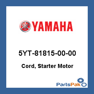 Yamaha 5YT-81815-00-00 Cord, Starter Motor; 5YT818150000