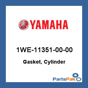 Yamaha 1WE-11351-00-00 Gasket, Cylinder; 1WE113510000