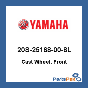 Yamaha 20S-25168-00-8L Cast Wheel, Front; 20S25168008L