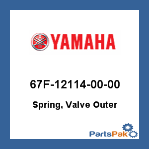 Yamaha 67F-12114-00-00 Spring, Valve Outer; 67F121140000