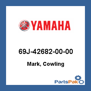 Yamaha 69J-42682-00-00 Mark, Cowling; New # 69J-42682-01-00
