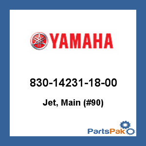 Yamaha 830-14231-18-00 Jet, Main (#90); 830142311800