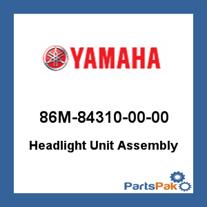 Yamaha 86M-84310-00-00 Headlight Unit Assembly; 86M843100000