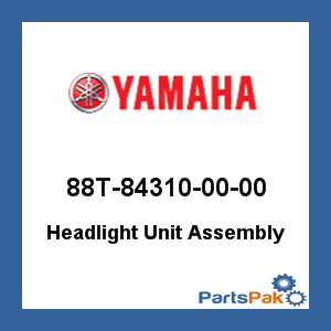 Yamaha 88T-84310-00-00 Headlight Unit Assembly; 88T843100000