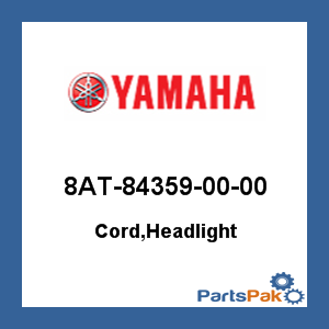 Yamaha 8AT-84359-00-00 Cord, Headlight; 8AT843590000