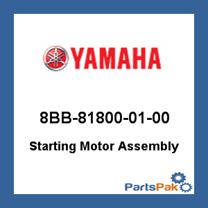 Yamaha 8BB-81800-01-00 Starting Motor Assembly; New # 8BB-81800-02-00