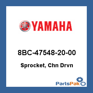 Yamaha 8BC-47548-20-00 Sprocket, Chain Driven ; 8BC475482000