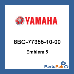 Yamaha 8BG-77355-10-00 Emblem 5; 8BG773551000