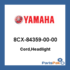 Yamaha 8CX-84359-00-00 Cord, Headlight; 8CX843590000