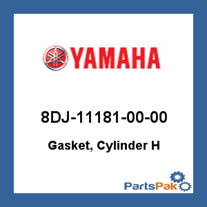Yamaha 8DJ-11181-00-00 Gasket, Cylinder Head; 8DJ111810000