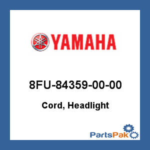 Yamaha 8FU-84359-00-00 Cord, Headlight; 8FU843590000