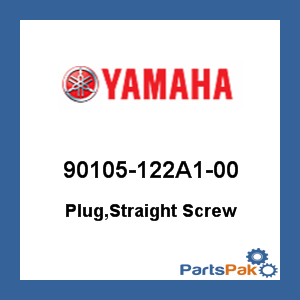 Yamaha 90105-122A1-00 Plug, Straight Screw; 90105122A100