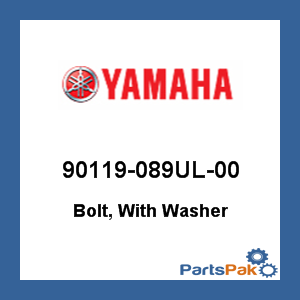 Yamaha 90119-089UL-00 Bolt, With Washer; New # 90119-08907-00