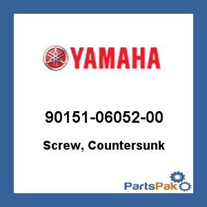 Yamaha 90151-06052-00 Screw, Countersunk; 901510605200
