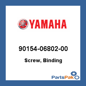Yamaha 90154-06802-00 Screw, Binding; 901540680200