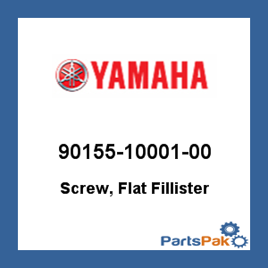 Yamaha 90155-10001-00 Screw, Flat Fillister; 901551000100
