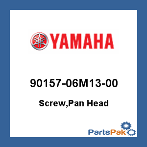 Yamaha 90157-06M13-00 Screw, Pan Head; 9015706M1300