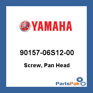 Yamaha 90157-06S12-00 Screw, Pan Head; 9015706S1200