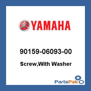 Yamaha 90159-06093-00 Screw, With Washer; 901590609300