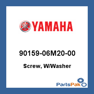 Yamaha 90159-06M20-00 Screw, With Washer ; 9015906M2000