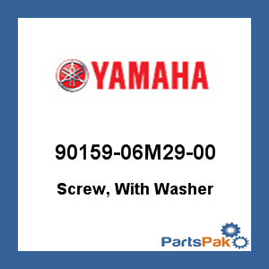 Yamaha 90159-06M29-00 Screw, With Washer; 9015906M2900