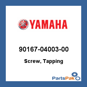 Yamaha 90167-04003-00 Screw, Tapping; 901670400300