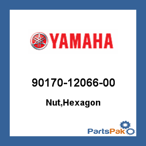 Yamaha 90170-12066-00 Nut, Hexagon; 901701206600