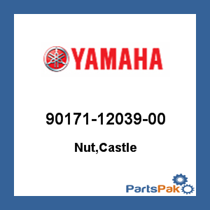 Yamaha 90171-12039-00 Nut, Castle; 901711203900