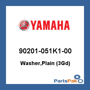 Yamaha 90201-051K1-00 Washer, Plain (3Gd); 90201051K100