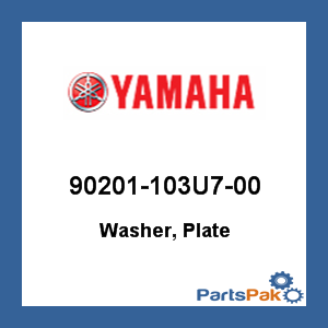 Yamaha 90201-103U7-00 Washer, Plate; 90201103U700