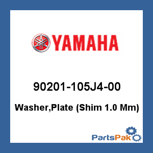 Yamaha 90201-105J4-00 Washer, Plate (Shim 1.0-mm); 90201105J400