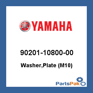 Yamaha 90201-10800-00 Washer, Plate (M10); 902011080000