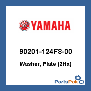 Yamaha 90201-124F8-00 Washer, Plate (2Hx); 90201124F800