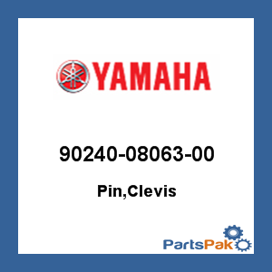 Yamaha 90240-08063-00 Pin, Clevis; 902400806300