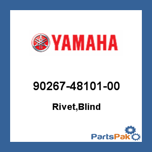 Yamaha 90267-48101-00 Rivet, Blind; 902674810100