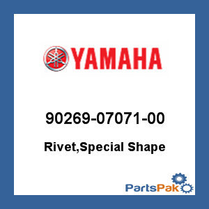 Yamaha 90269-07071-00 Rivet, Special Shape; 902690707100