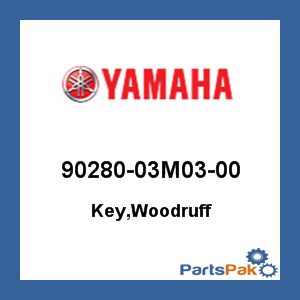 Yamaha 90280-03M03-00 Key, Woodruff; 9028003M0300