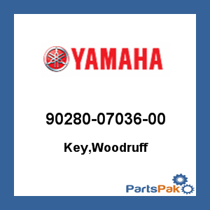 Yamaha 90280-07036-00 Key, Woodruff; 902800703600