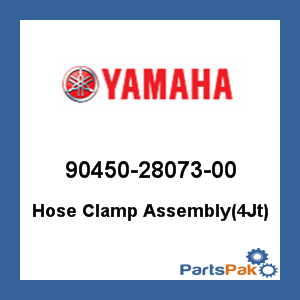 Yamaha 90450-28073-00 Hose Clamp Assembly(4Jt); 904502807300