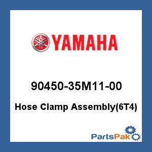 Yamaha 90450-35M11-00 Hose Clamp Assembly(6T4); 9045035M1100