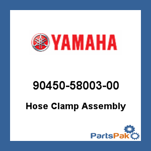Yamaha 90450-58003-00 Hose Clamp Assembly; 904505800300