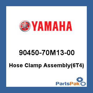 Yamaha 90450-70M13-00 Hose Clamp Assembly(6T4); 9045070M1300