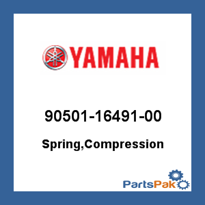 Yamaha 90501-16491-00 Spring, Compression; 905011649100