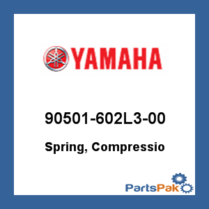 Yamaha 90501-602L3-00 Spring, Compression; 90501602L300