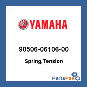 Yamaha 90506-06106-00 Spring, Tension; 905060610600