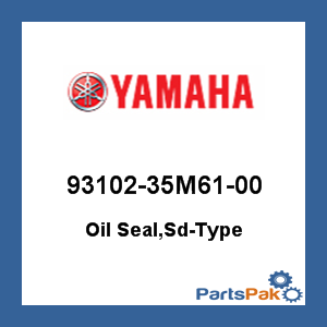 Yamaha 93102-35M61-00 Oil Seal, Sd-Type (MHSA 35x52x8); 9310235M6100