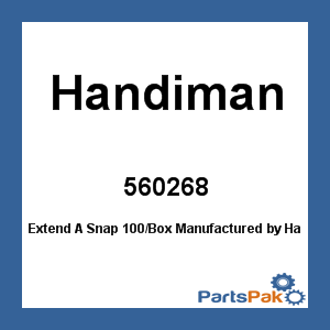 Handiman 560268; Extend A Snap 100/Box