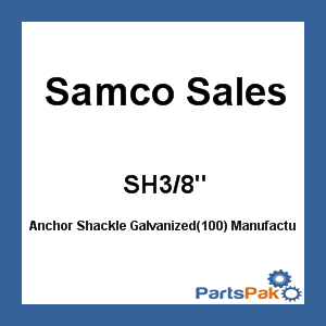 Samco Sales SH3/8Inch; Samco Sales SH 3/8-inch Anchor Shackle Galvanized (100)