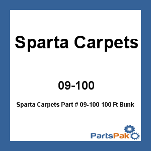 Sparta Carpets 09-100; 100 Ft Bunk Carpet Black